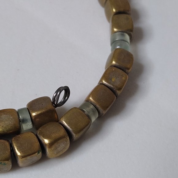 Vintage Square Metal Bead Expanding Bracelet - Picture 9 of 13